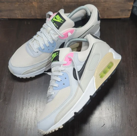 Nike Air Max 90 "Multi-color Pastel" Wmns 9.5 Great Condition Fast Shipper - Picture 7 of 11